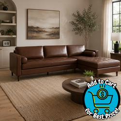 Noble House Vanlue Contemporary Faux Leather Sectional Sofa, Espresso *DEAL of the Day*