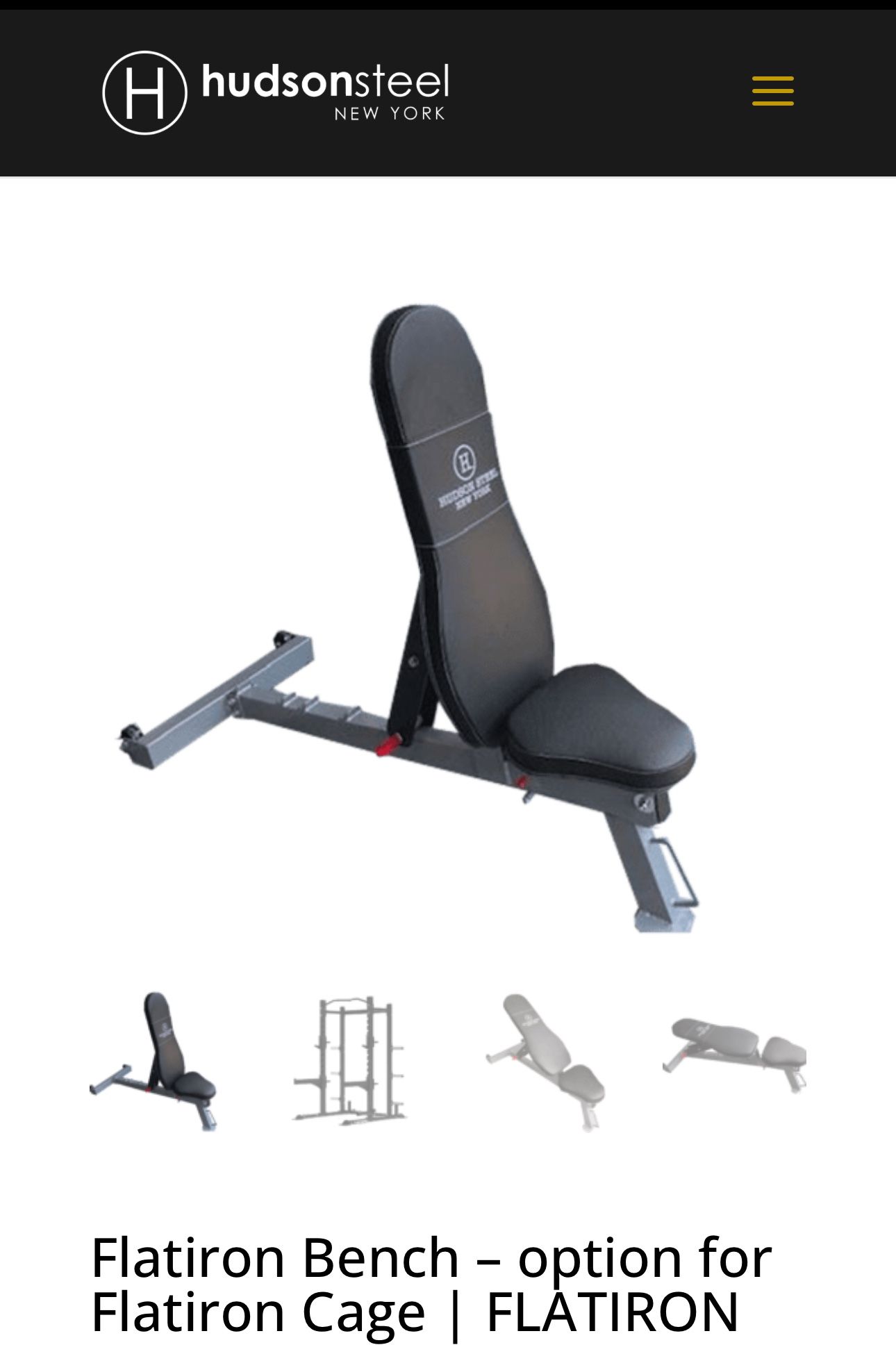 Flatiron Gym Bench Hudson Steel