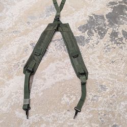 Vintage US Army Military Belt Suspenders