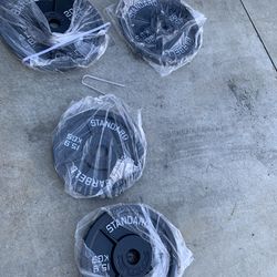 Brand new 45 and 35 lb weight plates available