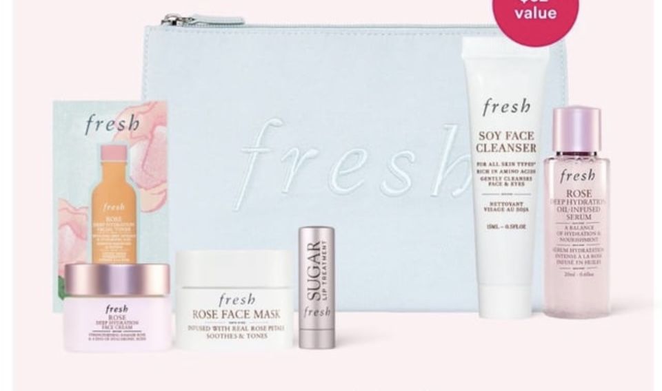 Fresh 7 Piece set + Laneige Cleansing Foam