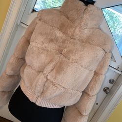 Soft Pink Fur Jacket 