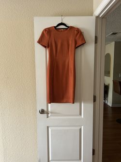 Calvin Klein Orange Suede Dress 4P