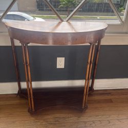 Solid Wood Half Moon Table 