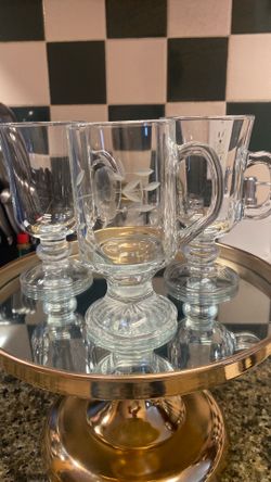 3 set of glass mugs
