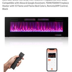 60” Electric Fireplace 