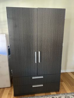 2 Door Armoire  Wardrobe Closet with 2 drawers