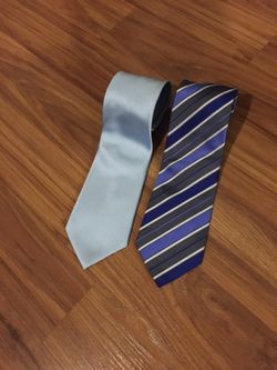 2 blue neckties