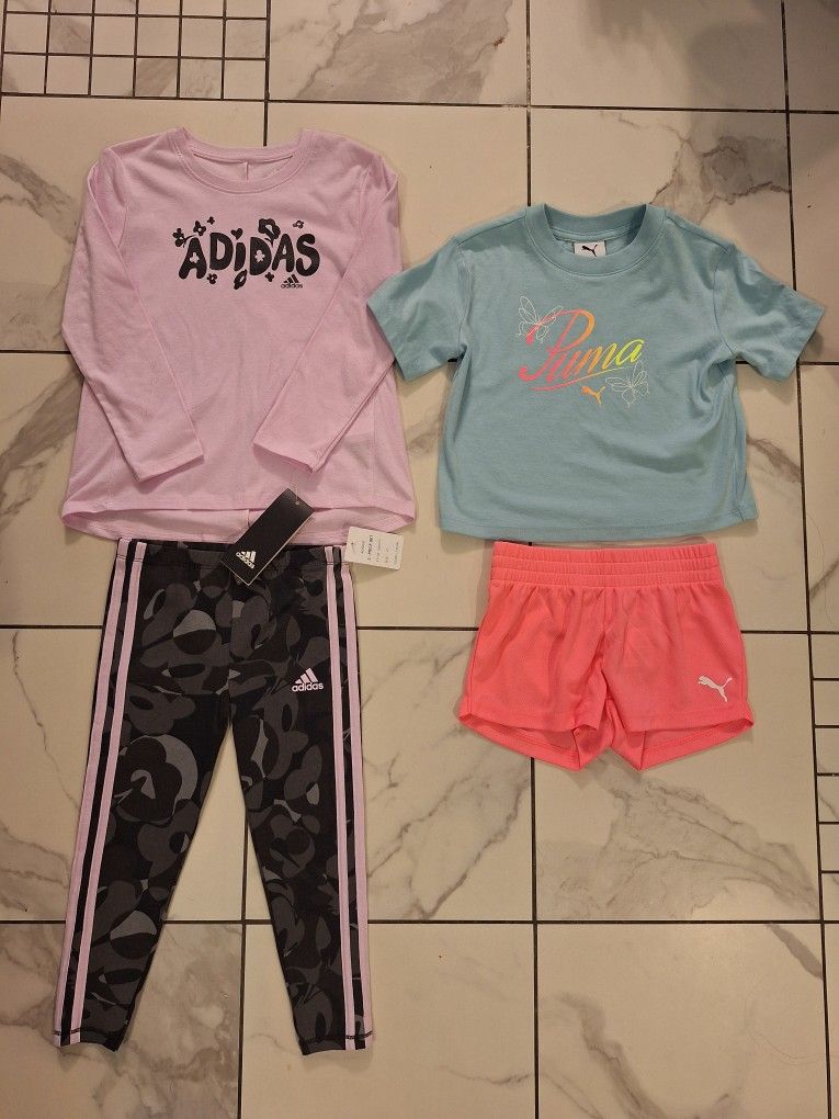 New Girls Adidas Puma 2 Piece Sets 4T