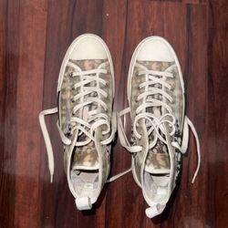 DIOR B23 High Top Sneaker White/Black Full Logo 41