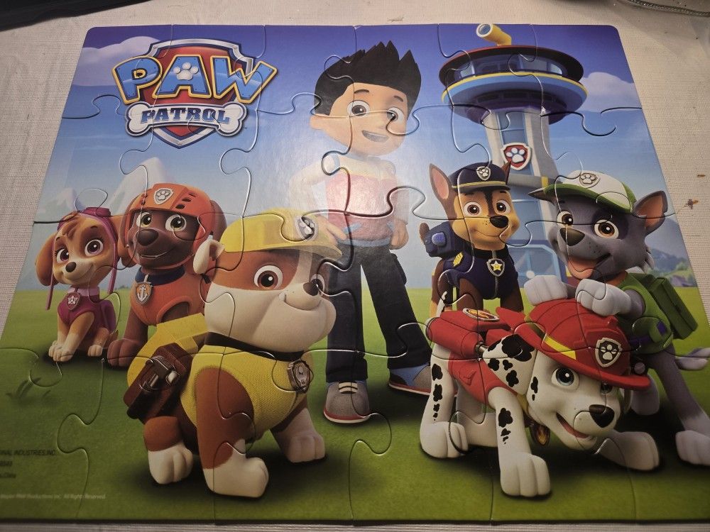 Paw Patrol Puzzle New No Box 24 Piece Large Size For Little Tykes