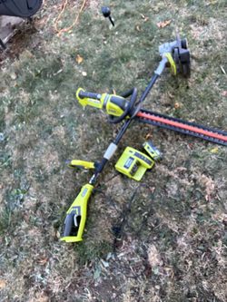 Ryobi 24 “  Hedge Trimmer and weed wacker
