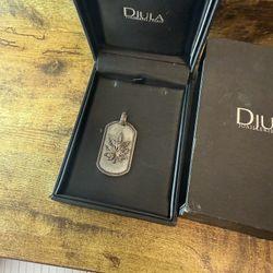 Black Diamond Leaf Pendant From Djula Beverly Hills 925