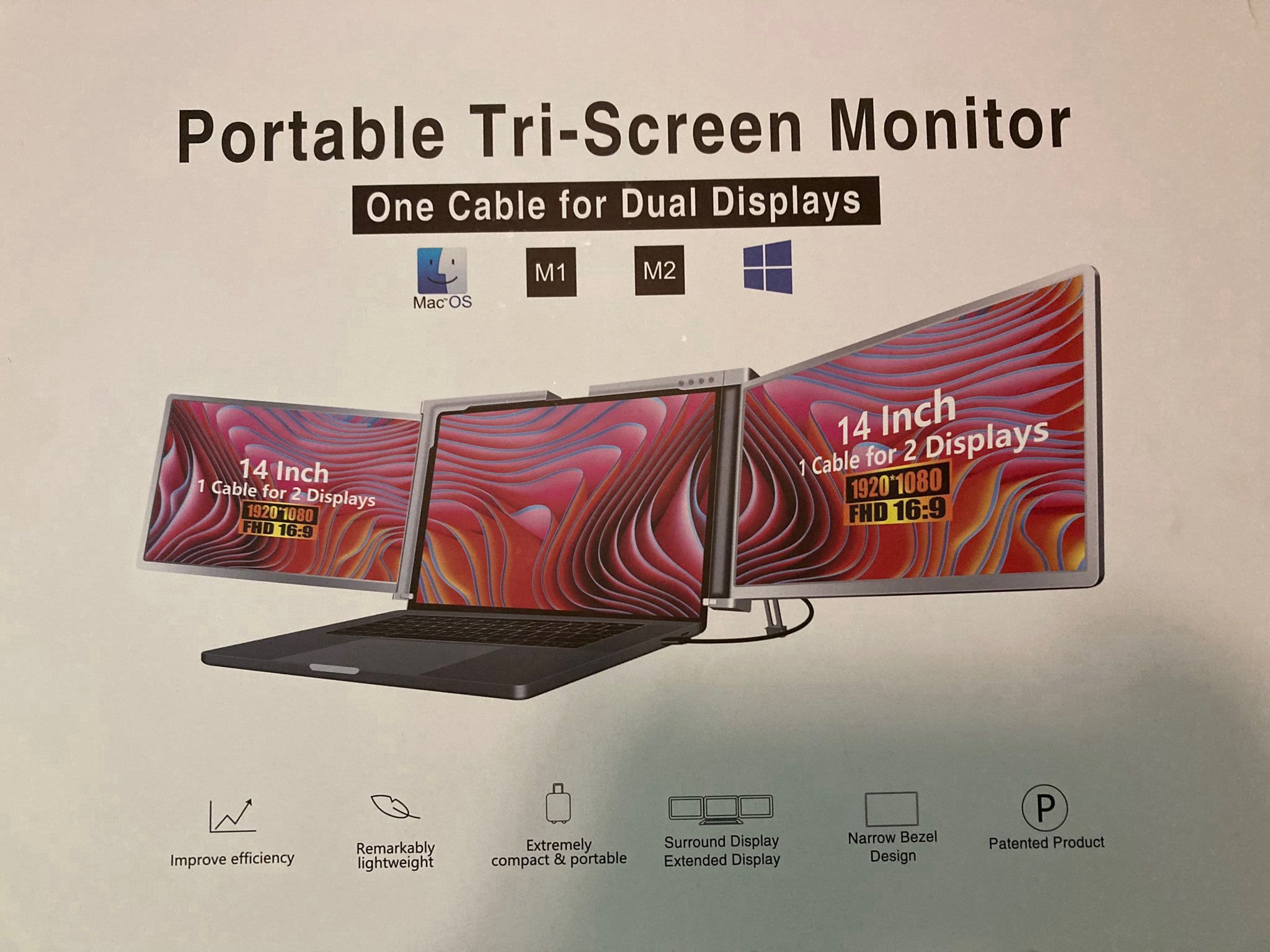 Portable Tri-screen Monitor