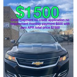2016 Chevy Impala No Credit Application No Requirements 