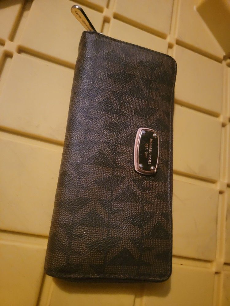 MICHAEL KORS WALLET LEATHER BROWN