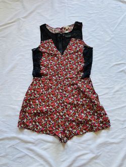 Sexy Floral Sleeveless Romper