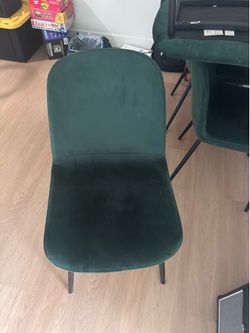 Green dining chairs