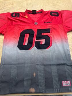 vintage FUBU “The Collection” gradient stripe football jersey size XL