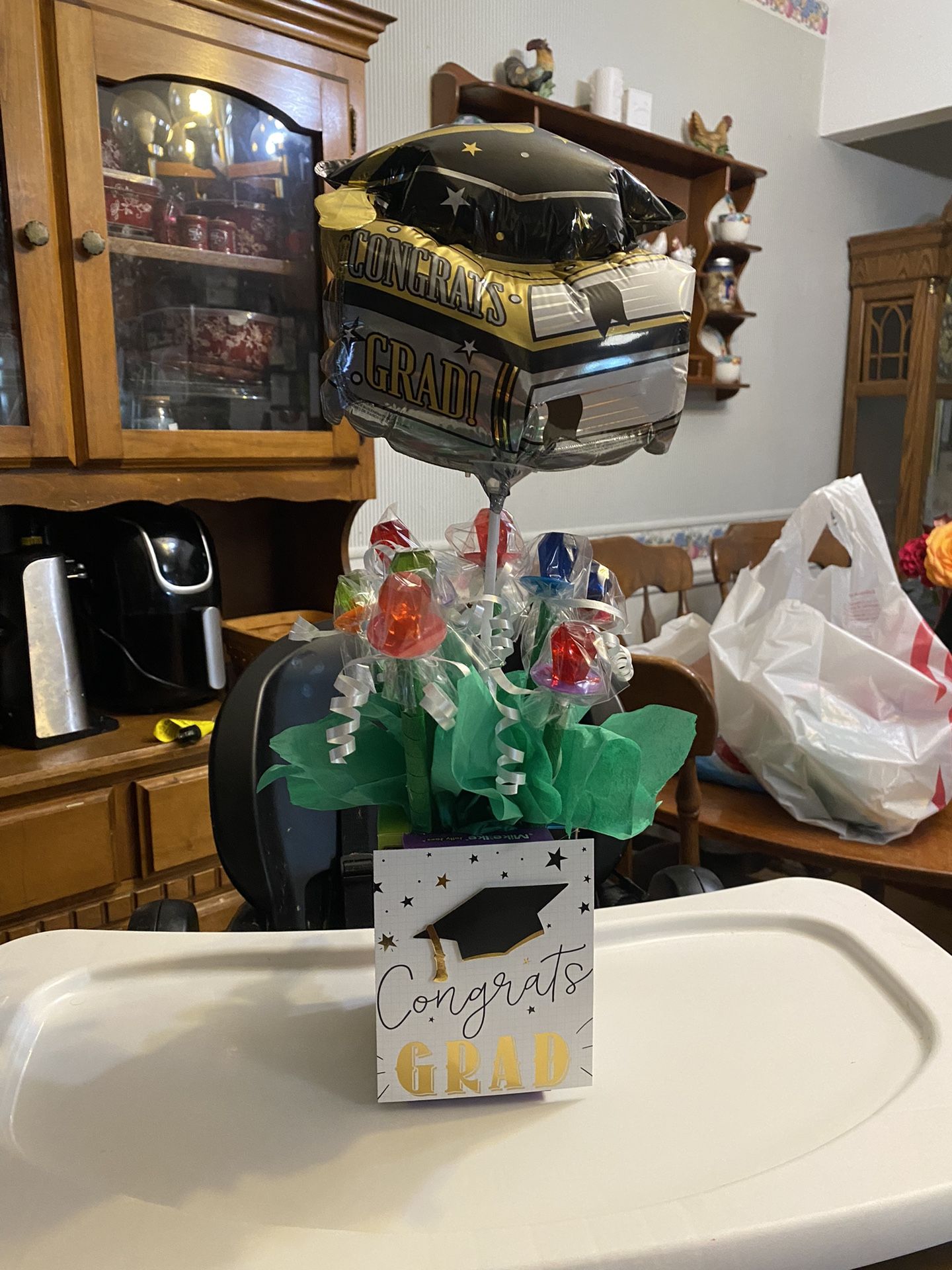 Grad Gift Ring Pop Flower Candy Bouquet