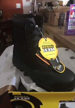 Men’s brand new original swat black boots size 10