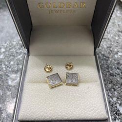 10k Gold Diamond Earrings 