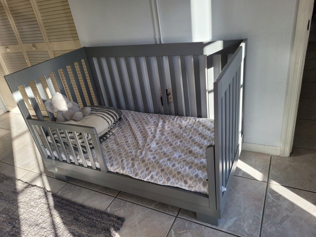 Gray Convertible Crib