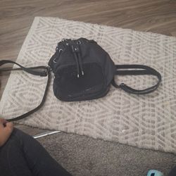 Black Backpack And Handbag 