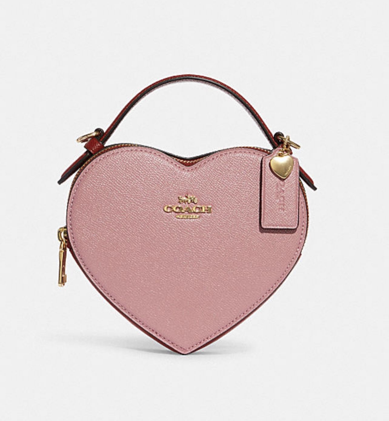 coach heart wristlet