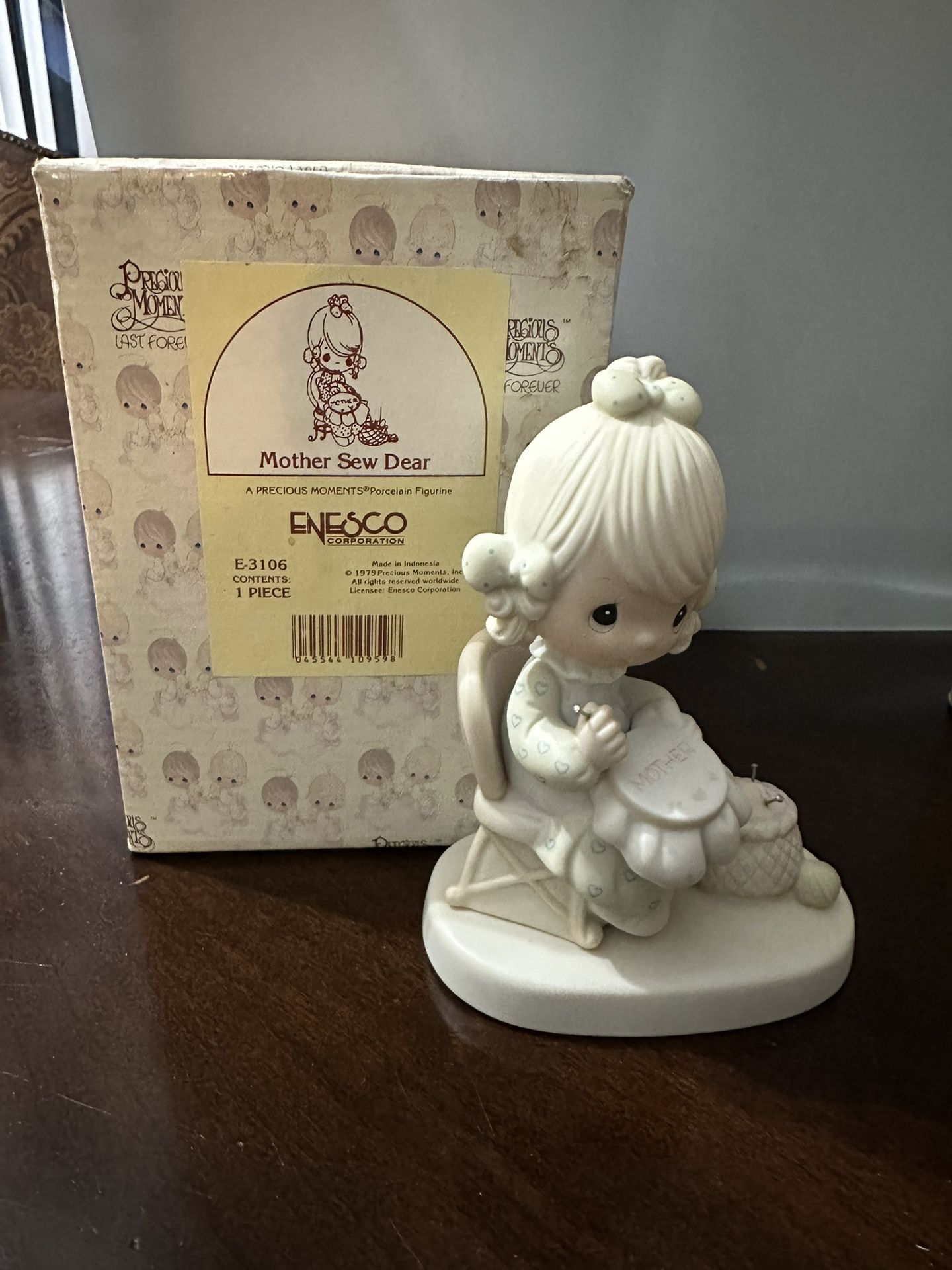 Precious moments mother sew dear figurine