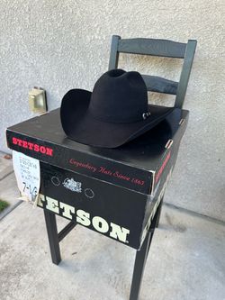 Vintage Stetson Finalist 8X Black Cowboy Hat – Size 7 1/8 – 4” Brim – Original Box