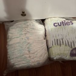Up & Up Diapers, Size 6 and cuties size 5