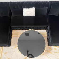 Three-piece U-shaped Sectional Couch with FREE Coffee Table