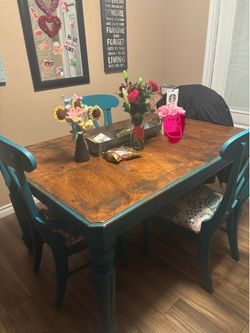 Rustic Chic Teal Table
