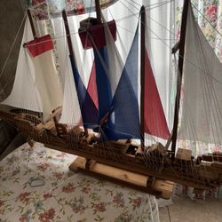Handcrafted Wooden Sailing ⛵️ Ship