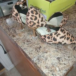 Leopard Heels With A Small Heel