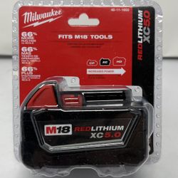 Milwaukee M18 18-Volt 5.0 Ah Lithium-lon XC Extended Capacity Battery Pack