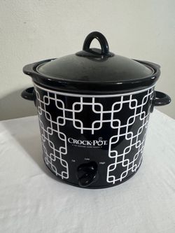 Crock-Pot Crock-Pot Brand Beautiful Black And White Designer Edition With Fully Removable Ceramic Black Interior And Air Vent Lid