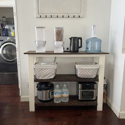 Console/ wall table / coffee & breakfast station/ coffee hook