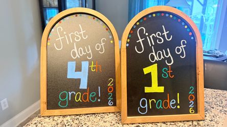 Chalkboards - first day of school