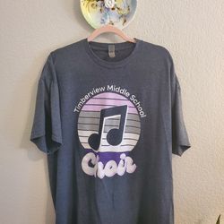 Timberview Middle School Choir t-shirt in charcoal grey