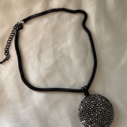 Dark Grey Crystals Pendant