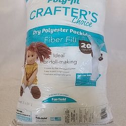 Fairfield Poly Fil Crafter's Choice Dry Polyester Packing Fiber Fill 20 Ounces