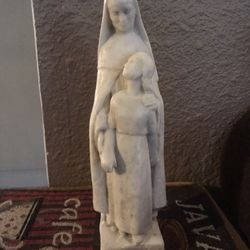 Vintage Mother And Child Marble Statue