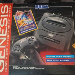 Sege Genesis In Box With 3 Games 