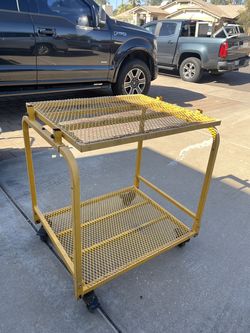 One metal serving trolley  33x14x28h