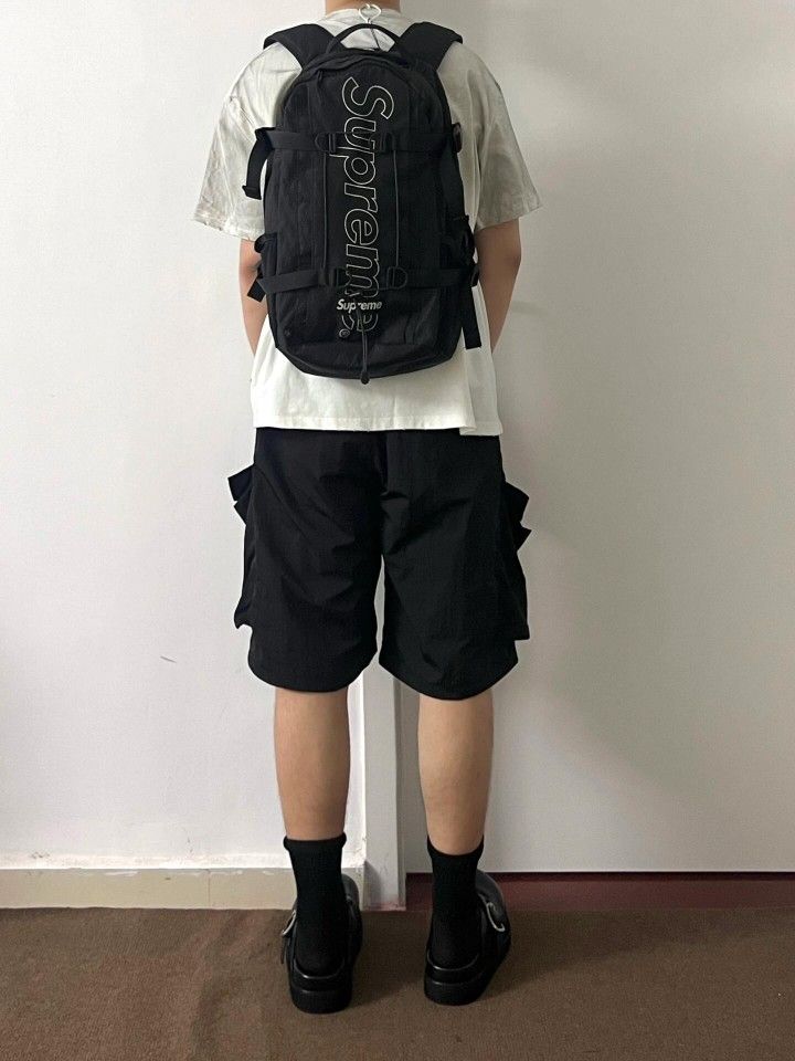 Black sports backpack