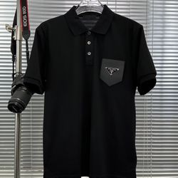 Prad@ Black Polo Shirt New 