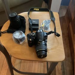 D3200 Nikon 24.2 MP CMOS Digital SLR With 18-55mm VR and 55-200mm non -VR DX