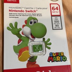 SanDisk 64 GB Micro SD XC Memory Card for Nintendo Switch / Lite Green Yoshi  New Sealed
